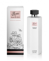 The inspiration for Flora by Gucci originates from an iconic design from the Gucci archives. Each component of these special fragrances imparts a sophisticated optimism which layers youthfulness, modernity and depth, all essential components of today's Gucci woman. Top Notes: Red Berries, Juicy Pear. Heart Notes: White Gardenia, Frangipani Flower. Base Notes: Patchouli, Brown Sugar Accord
