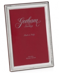 Sumptuous sterling silver and time-honored Italian craftsmanship make Gorham's Milazzo picture frame worthy of your finest moments. With a braided edge and polished finish.