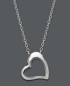 Love is all you need in life. This adorable Giani Bernini heart pendant features an open-cut, asymmetrical design in polished sterling silver. Approximate length: 18 inches. Approximate drop: 1/2 inch.