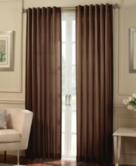 Simply sophisticated. In an array of distinctive hues, the Cooper window panel defines your room with tonal, wide-stripe antique satin for a look of classic chic.
