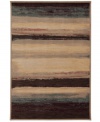 Infused with a rich painterly quality, this exquisitely hued area rug beautifully blurs the line between art and interior design. Crafted from two-ply nylon yarn to impart a soft hand and a dense pile that is eminently durable and easy to clean.