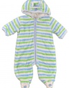 Absorba Newborn Boys Striped Blue Micro Fleece Pram (0/3M)