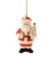 Santa Claus graces your tree with one of his own in this festive annual ornament from Lenox. With gold accents and 2011 charm to mark the season.