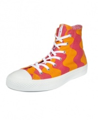 Bright and cheerful! Let the Marimekko CTAS Premium Hi sneakers by Converse add a high-top blast of color to your day.