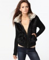 This faux fur jacket from MM Couture adds a glamorous touch to your jeans and tee ensemble!