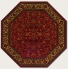 Couristan 3791/4872 Everest Isfahan/Crimson 7-Feet 10-Inch Octagon Rug