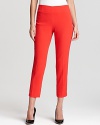 A revitalized take on a wardrobe classic, these Calvin Klein pants ignite your professional portfolio with a flaming shot of hue. Keep the silhouette strong with sleek heels.
