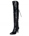 Looking hot is the best revenge in the Guess Revenge Boots with their dashing high cut, lace-up details and pointed toe.