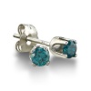 1/10ct Blue Diamond Stud Earrings set in Sterling Silver