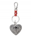 No matter how you spin it, the moveable compass on this adorable heart-shaped keychain always points to true love.