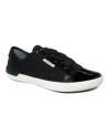 Step into fashion. Calvin Klein's Trinah Logo sneakers are proof that even sneakers are embracing the capped-toe trend.