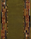 Area Rug 2x8 Runner Contemporary Olive Green Color - Momeni New Wave Rug from RugPal