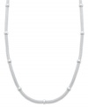 A simple, beaded silhouette creates a sophisticated look. Giani Bernini's sterling silver necklace features a mesh chain and petite beaded stations. Approximate length: 18 inches.