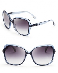 These true blue MICHAEL Michael Kors sunglasses feature fashion-right, oversized frames in a shade well-suited to your denim wardrobe.