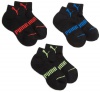 Puma Socks - United Legwear Boys 2-7 Qtr Crew 3 Pack Socks, Black/Green, 6-7.5