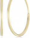 Duragold 14k Yellow Gold Endless Hoop Earrings, (0.45 Diameter)