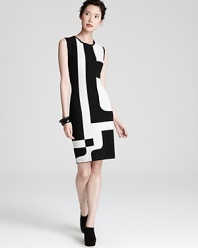Go geometric with this Escada knit dress--the perfect statement piece.