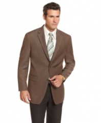 Find the right jacket, and you'll wear it forever. This herringbone blazer from Izod will be a perennial favorite.