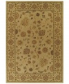 Evoking the strong look of ancient Tabriz rug designs, the Premier area rug from Dalyn is woven with intricate floral medallions in soft ivory. Made in Egypt of durable polypropylene and shimmering polyester fibers, it provides any room with captivating texture and added dimension.