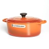 For nearly a century, Le Creuset has handcrafted enameled cast iron cookware of superlative quality, durability and versatility. A cooking staple, the oval French oven offers exceptional heat distribution and retention for unsurpassed broiling, braising, slow cooking and sautéing and its size easily accommodates large roasts and poultry.