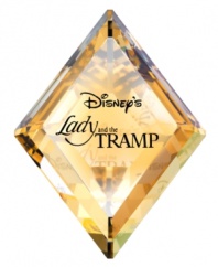 Put the finishing touch on your Lady and the Tramp collection with this exquisite title plaque. A shape inspired by the dogs' tags and crafted of golden Swarvoski crystal will make the Disney figurines truly shine.