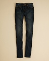 J Brand's skinny jean plays with the proportions to create a sleek style designed for the early walker rocker.