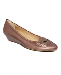 Ladylike & lovely. With delicately scalloped trim and a tapered wedge heel, the Beamer flats from Circa by Joan & David are an everyday favorite with plenty of elegance. (Clearance)