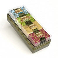 An indulgent collection of triple-milled luxury bath bars featuring all 4 Santa Barbara fragrances: Mediterranean Jasmine, Golden Pomegranate, Lime & Orange Blossoms and Cedar Rose. These divine soaps are each vegetable based and contain exceptional moisturizing properties to leave your skin silky and refreshed with a welcome and delicate scent.