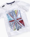 Whether he's a mod or a rocker, he'll love sporting the Union Jack on this Mod tee from Akademiks.