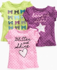 Her special style will shine through in one of these tees from So Jenni, with fun graphics that will light up her smile.