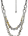 Carolee Midnight Express Hematite-Tone Double Row Frontal Necklace