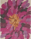 Area Rug 8x11 Rectangle Contemporary Ivory-Fuschia Color - Surya Bombay Rug from RugPal