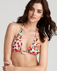 An artful poppy print from Milly brings vibrant color and modern flower power to your swimwear collection.