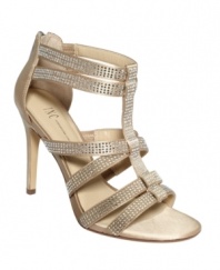 Sparkle away! INC International Concepts Reneta evening sandals feature rhinestone detail all-over the front straps.