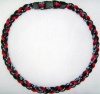 Titanium Sports Tornado Baseball Necklace - 20 Red/Black