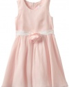 Us Angels Girls 2-6X Chiffon Tank Dress with Soft Belt, Blush Pink, 5