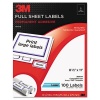 3M Permanent Adhesive Full Sheet Labels, 8.5 x 11 Inches, White, 100 per Pack (3100-M)
