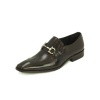 Natazzi Italian Napa Calfskin Leather Shoes Men's Carl Loafer Slip-On Model Venice L-3010 Black