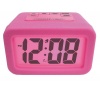 Advance Time Technology Silicone LCD Alarm Clock with Matching Backlight, Pink
