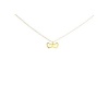 Dogeared 2 of Hearts Gold Dipped Necklace
