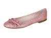 Red Valentino Womens Leather Bow Ballet Flats