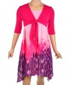 Hype Girls Dotty Dip Dress (Sizes 7 - 16) - pink, 7