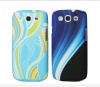 Wavy Blue & Baby Blue Hard Cases for Samsung Galaxy S3/SIII/i9300 ~ Rubberized Coating ~ (2 Case Set)