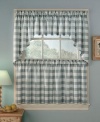 Peri Homeworks Rowan Plaid Slate (Blue) Pair Of Tailored Tiers Cafe Curtains