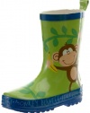 Stephen Joseph Boys 2-7 Monkey Rain Boots, Jungle Green, 7