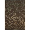 Nourison Zanibar Waves Brown 2.0-Feet by 2.9-Feet Polyacrylic Area Rug