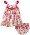 Lilybird Baby-Girls Infant Flower Print Dress, Pink, 18  Months