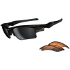 Oakley Fast Jacket XL Men's Polarized Sport Outdoor Sunglasses/Eyewear - Polished Black/Black Iridium, Persimmon / One Size Fits All