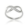 Sterling Silver White Topaz Infinity Figure 8 Ring. Available in sizes 5 - 6 - 7 - 8 - 9 - 10 **SUMMER SPECIAL!**