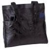 Embassy Italian Stone Design Genuine Leather Shopping/Travel Bag - Black